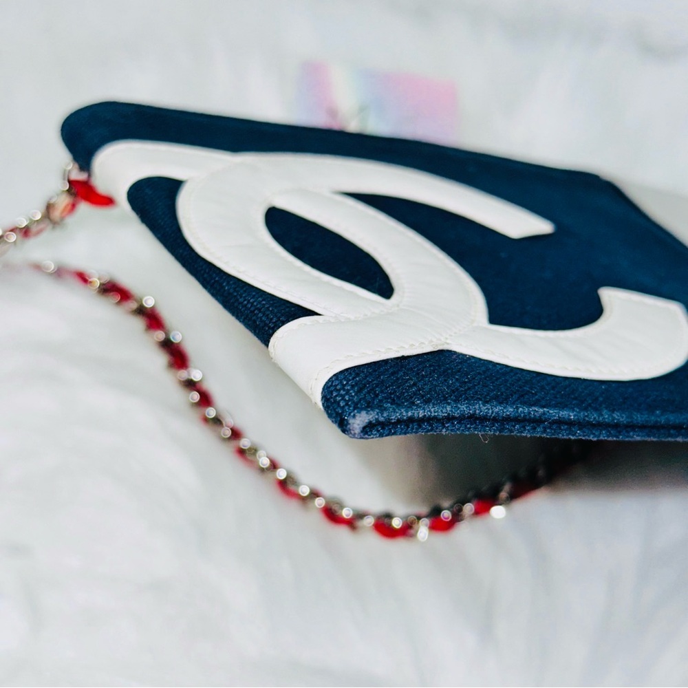 🇺🇸 Chanel: USA Flag American Denim Pochette Pouch Clutch Shoulder Bag (RARE) - Picture 5 of 16